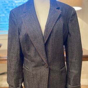 Nine West Dark Blue Denim Professional Blazer